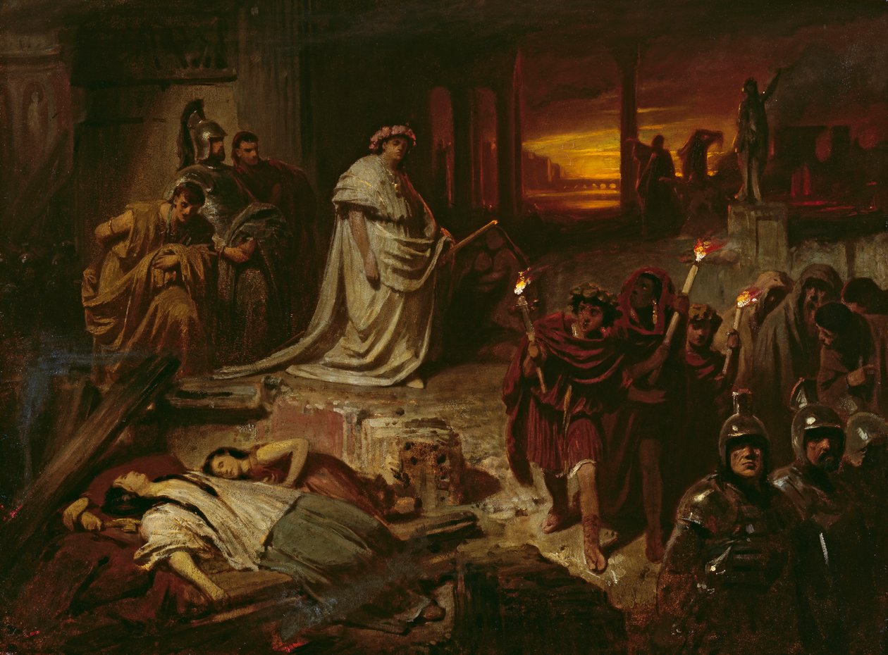 Nero Rooman raunioilla tekijältä Carl Theodor von Piloty