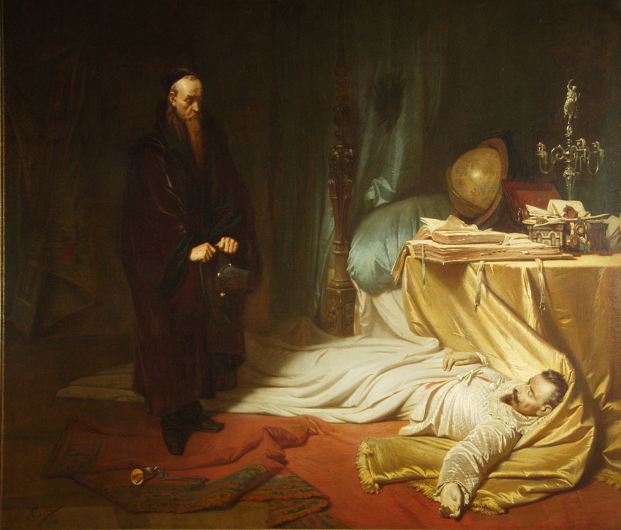 Seni Wallensteinin ruumiissa, 1855 tekijältä Carl Theodor von Piloty