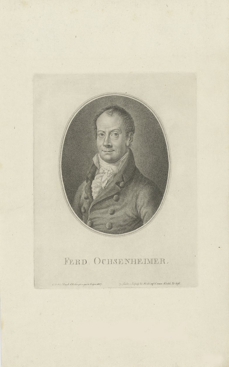 Ferdinand Ochsenheimerin muotokuva 1767-1822, 1807. tekijältä Carl Traugott Riedel