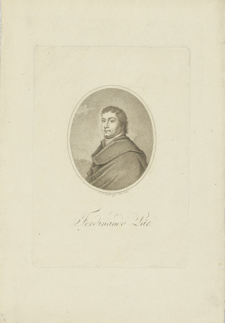 Ferdinando Paerin muotokuva 1771-1839, 1802. tekijältä Carl Traugott Riedel