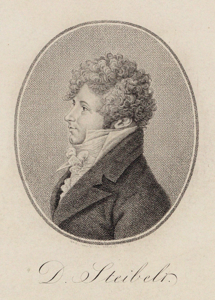 Pianisti ja säveltäjä Daniel Steibeltin muotokuva 1765-1823, 1809. tekijältä Carl Traugott Riedel