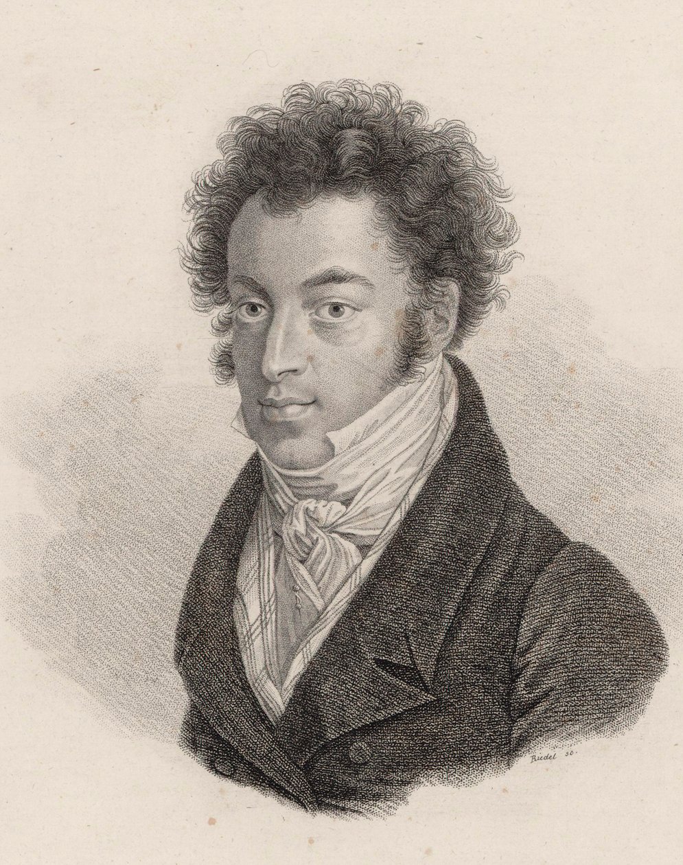 Pianisti ja säveltäjä Ignaz Moschelesin muotokuva 1794-1 tekijältä Carl Traugott Riedel