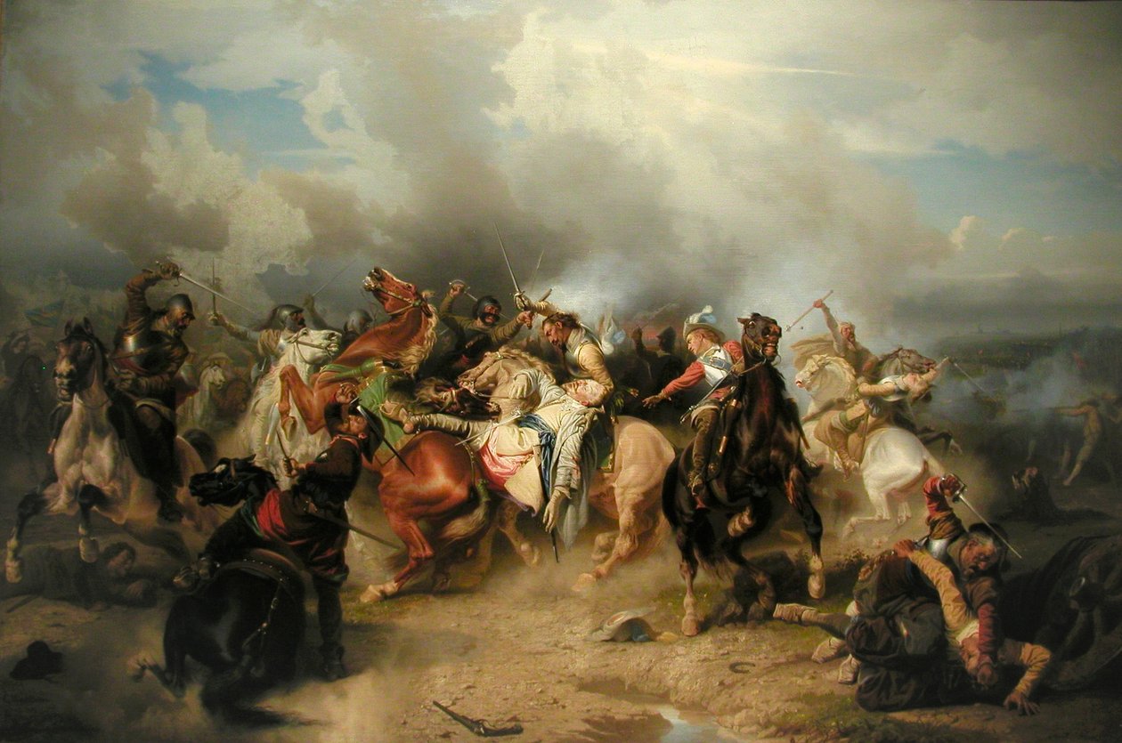 Ruotsi: Kustaa II Aadolfin kuolema Lützenin taistelussa Lützenin taistelu (1632) tekijältä Carl Wahlbom