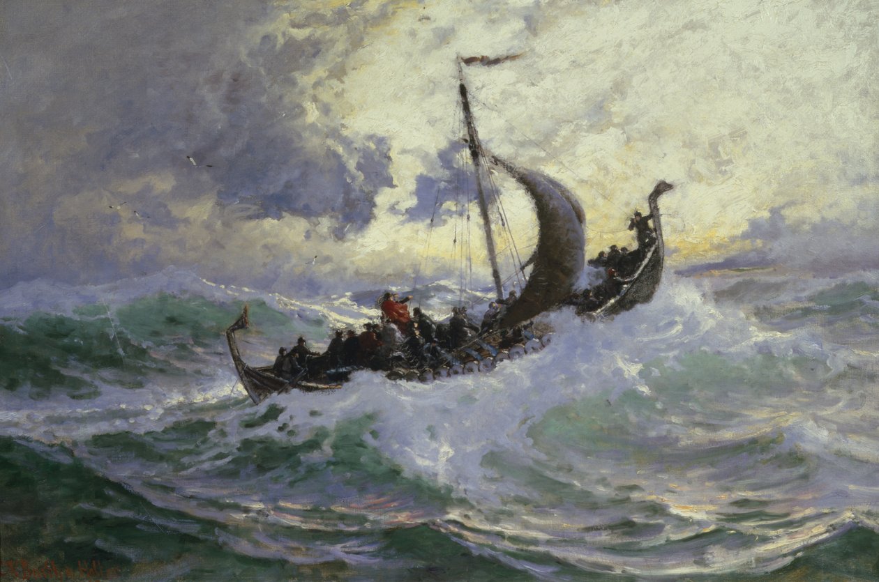 Leif Eriksson löytää Amerikan tekijältä Carl Wilhelm Barth