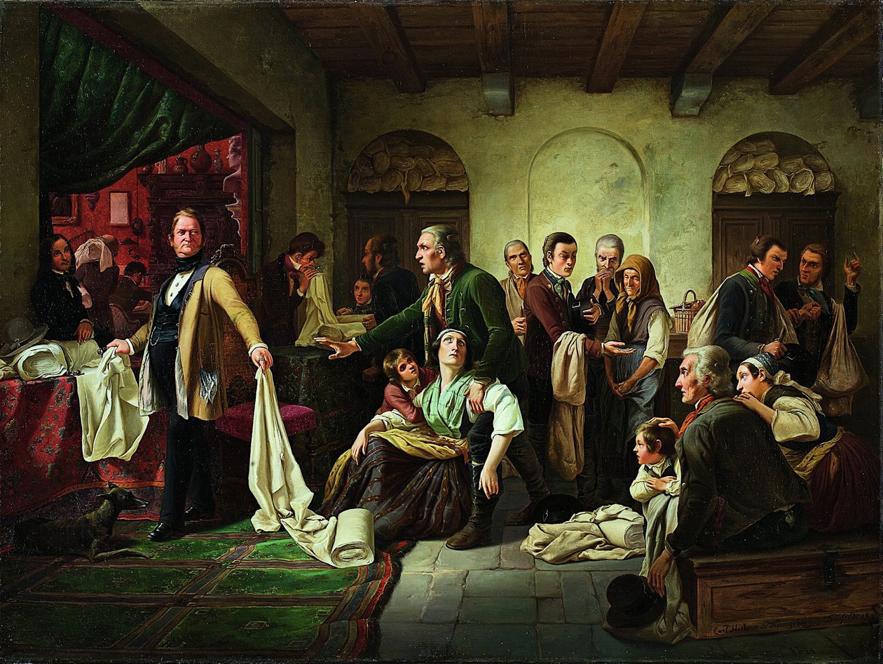 Sleesian Weavers, 1844 tekijältä Carl Wilhelm Huebner
