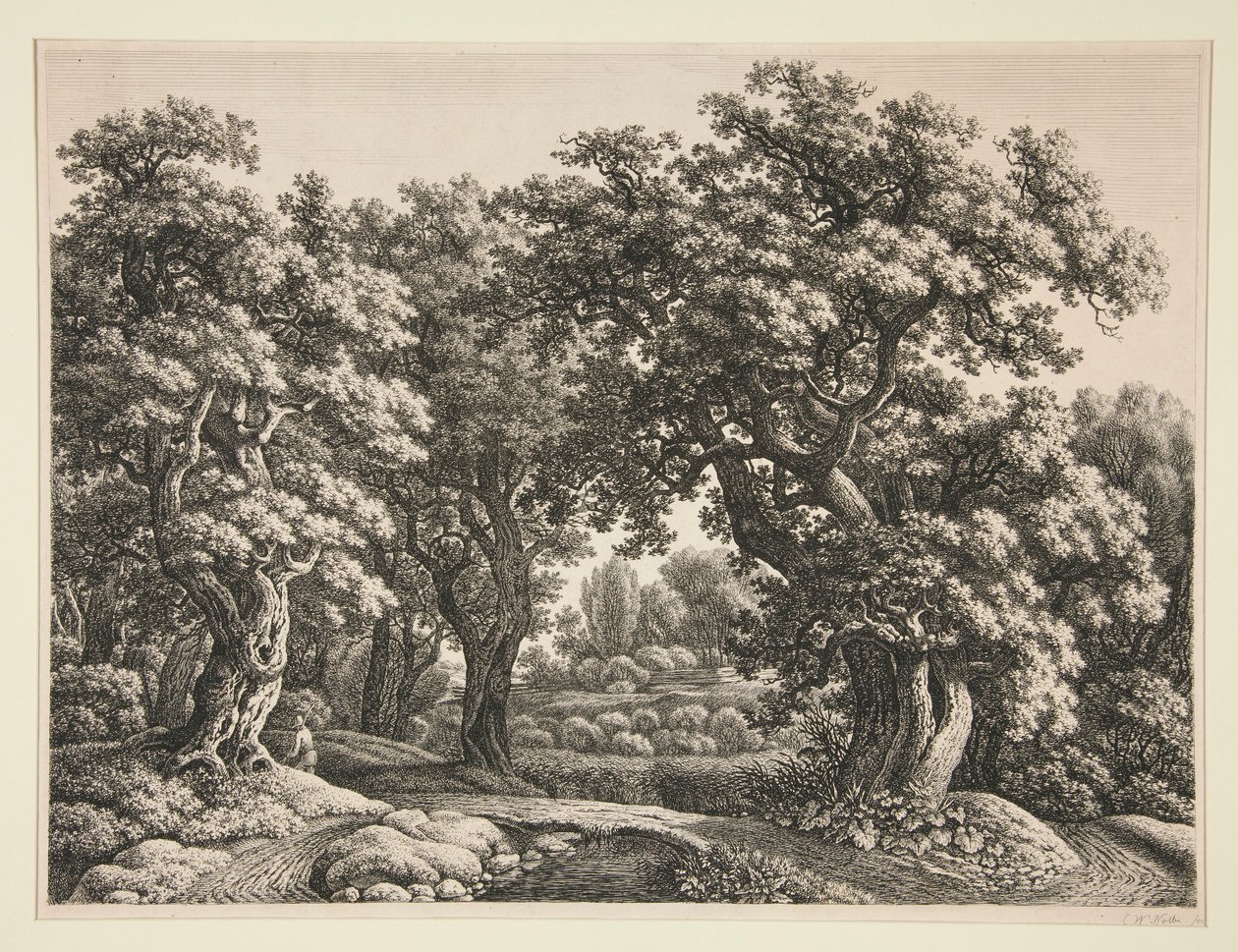 Metsän maisema tekijältä Carl Wilhelm Kolbe the elder