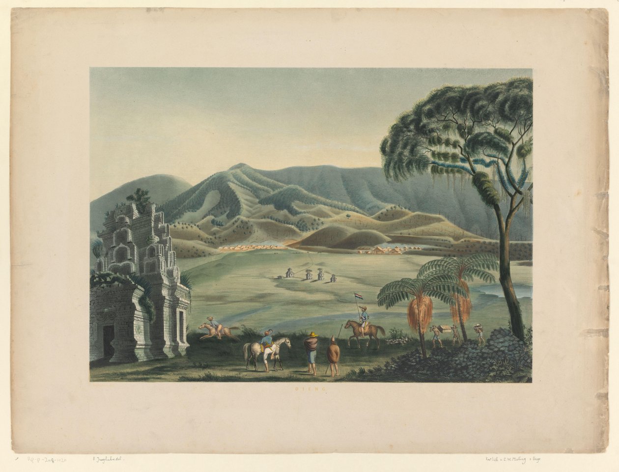 Näkymä maisemaan Diengin tasangolla Dieng (otsikko esineessä) tekijältä Carl Wilhelm Mieling (possibly)