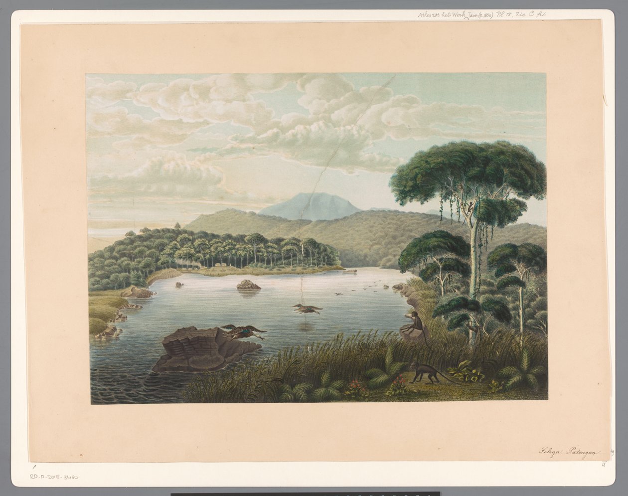 Näkymä Patenggang-järvelle Javalla tekijältä Carl Wilhelm Mieling (possibly)
