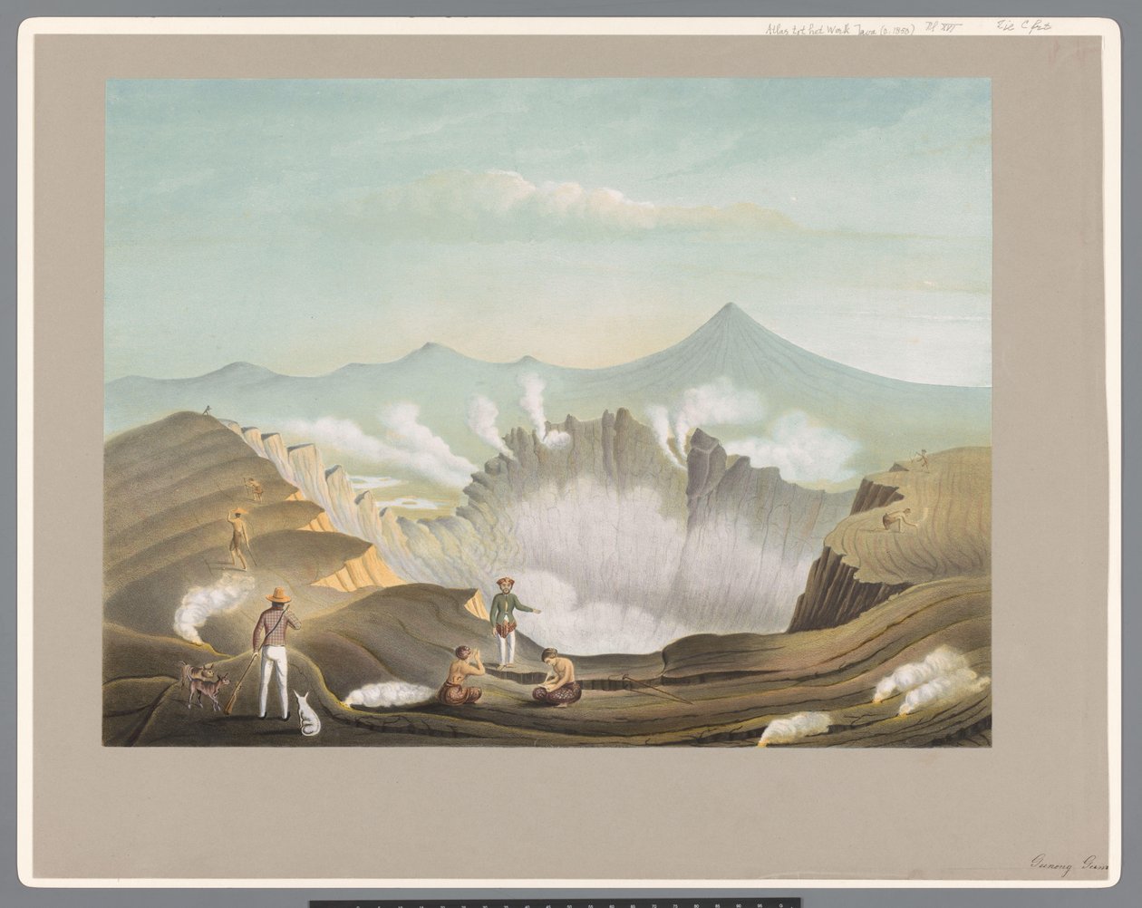 Tulivuori Guntur Länsi-Jaavalla tekijältä Carl Wilhelm Mieling (possibly)