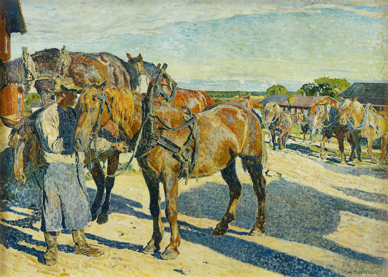 Tallipihalla; Pa Stallbacken tekijältä Carl Wilhelm Wilhelmson