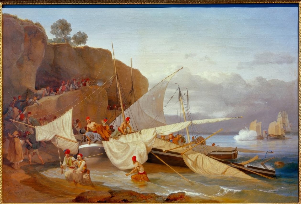 Kreikkalaiset merirosvot pakossa tekijältä Carl Wilhelm von Heideck