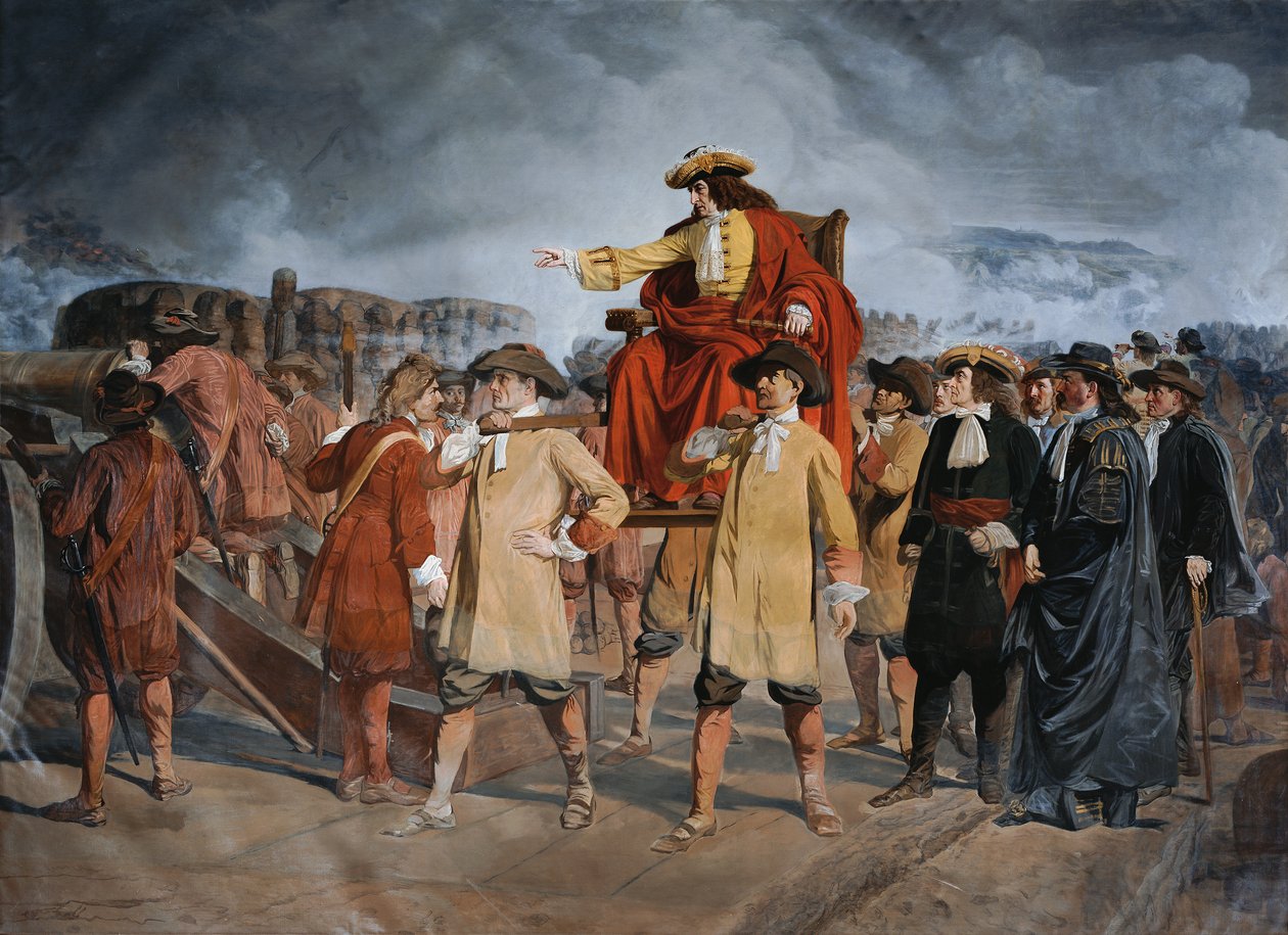 Ernst Rüdiger Graf Starhemberg tarkastaa Löwelbastein puolustustyötä (1683) tekijältä Carl Wurzinger