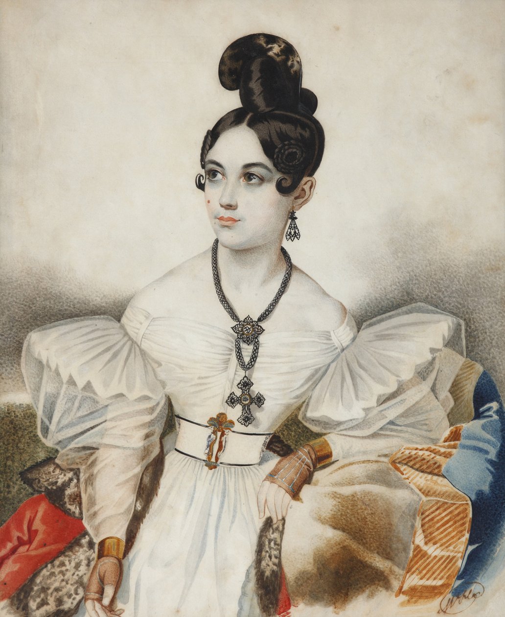 Apollonia Apollinaria Mikhailovna Vielgorskaya 1818-1887, 1830-luku. tekijältä Carl von Hampeln