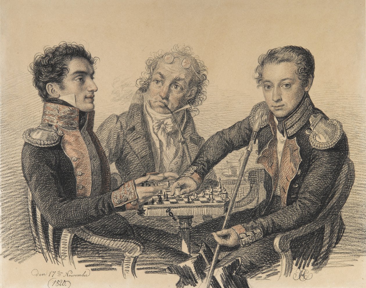 Kreivi Zakhar Semjonovitš Herheulidze 1797-1856, paroni Aleksei Ivanovitš Tšerkasov 1799-1855. tekijältä Carl von Hampeln
