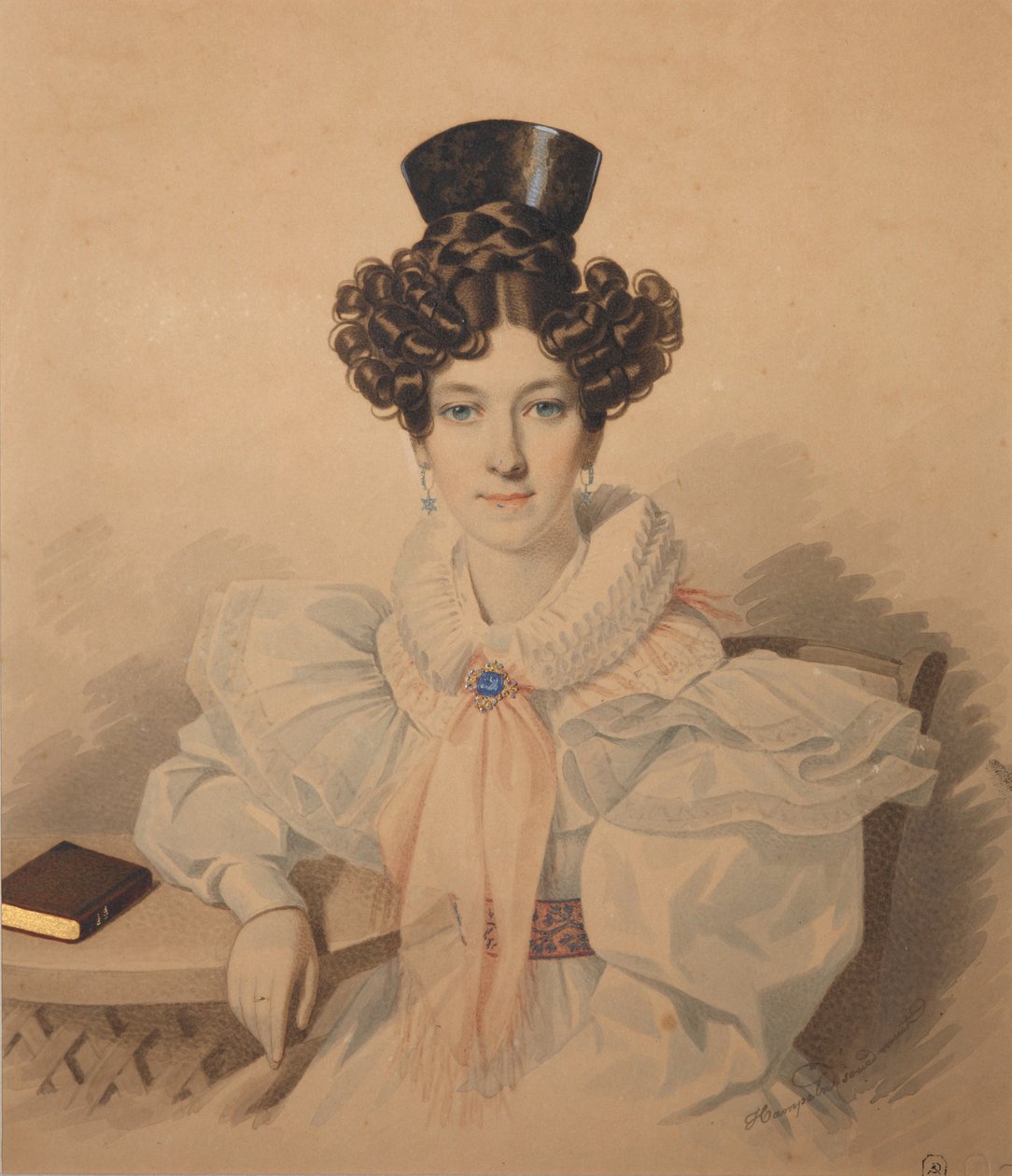 Muotokuva Anna Platonovna Plautinasta 1808-1886, 1830-luku. tekijältä Carl von Hampeln