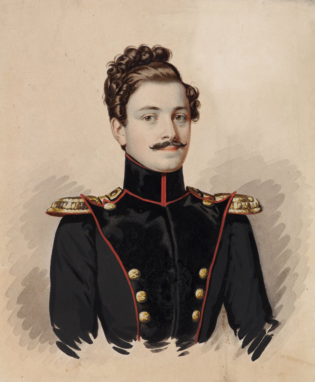 Artemy Dmitrievich Raevskyn muotokuva 1814-1853, 1835. tekijältä Carl von Hampeln