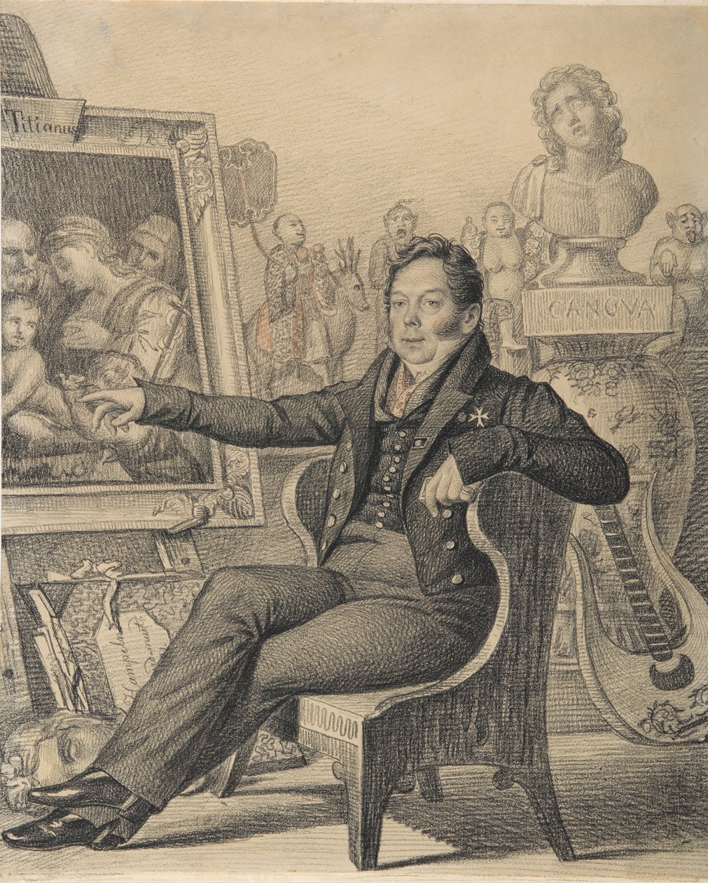 Kreivi Nikita Ivanovitš Dondukov-Korsakovin muotokuva 1776-1857, 1821. tekijältä Carl von Hampeln