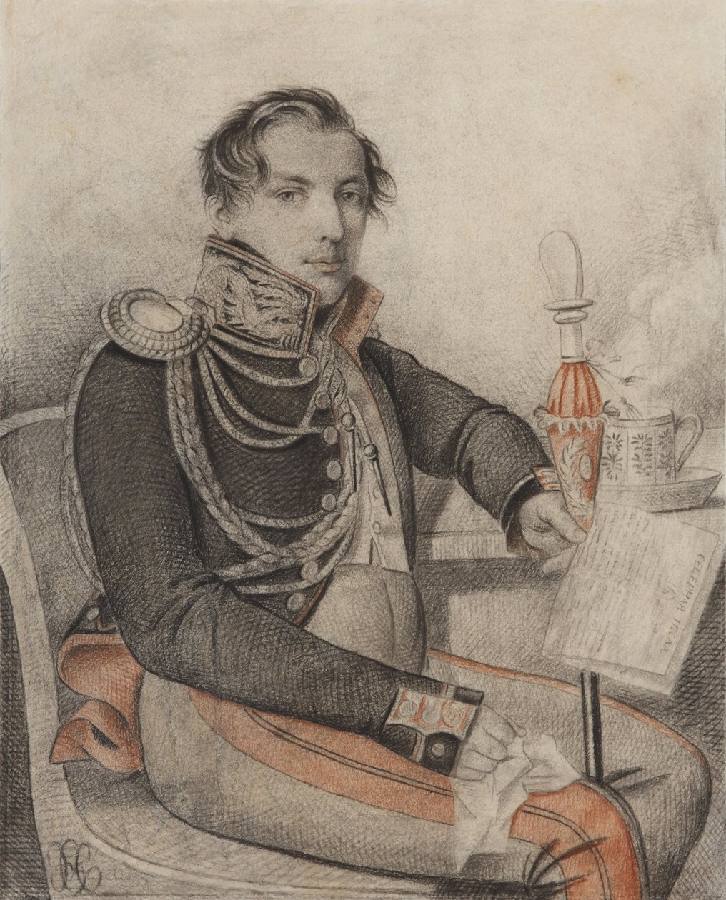 Kreivi Pjotr ​​Petrovitš Konovnitsynin muotokuva 1803-1830, 1820-luvun alku. tekijältä Carl von Hampeln