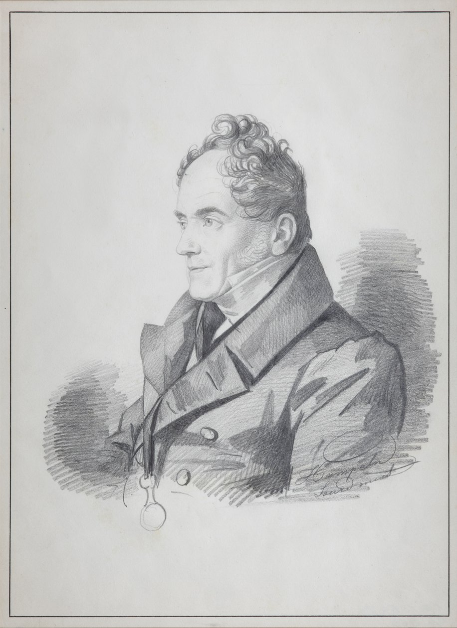 Muotokuva kreivi Viktor Pavlovich Kochubeysta 1768-1834, Venäjän keisarillinen liittokansleri, n. 1832 tekijältä Carl von Hampeln