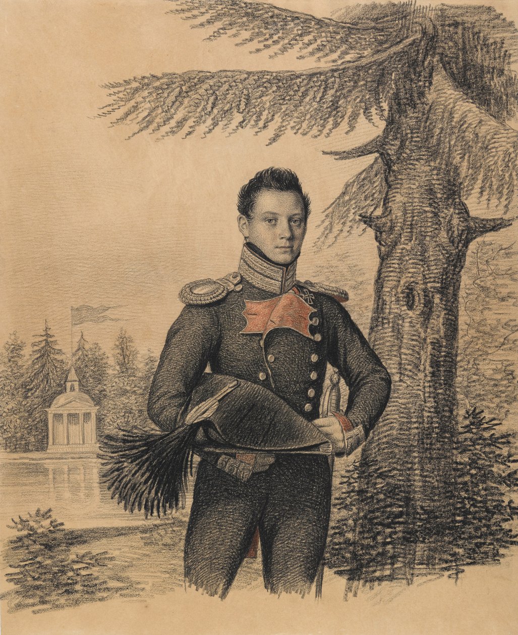 Fjodor Ivanovitš Dolgopolovin muotokuva 1792-1856, 1820-luku. tekijältä Carl von Hampeln