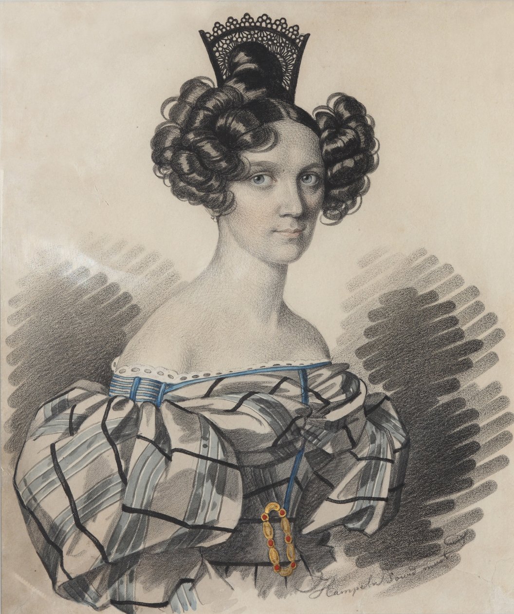 Olga Nikolaevna Talyzinan muotokuva, os. Zubova 1803-1882, 1830-luvun alku. tekijältä Carl von Hampeln