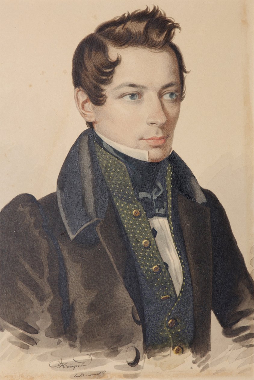 Sergei Fjodorovitš Plautinin muotokuva 1798-1881, 1830-luku. tekijältä Carl von Hampeln