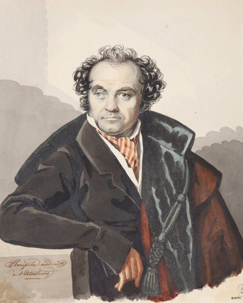 Sergei Dmitrijevitš Lvovin muotokuva 1781-1857, 1820-luku. tekijältä Carl von Hampeln