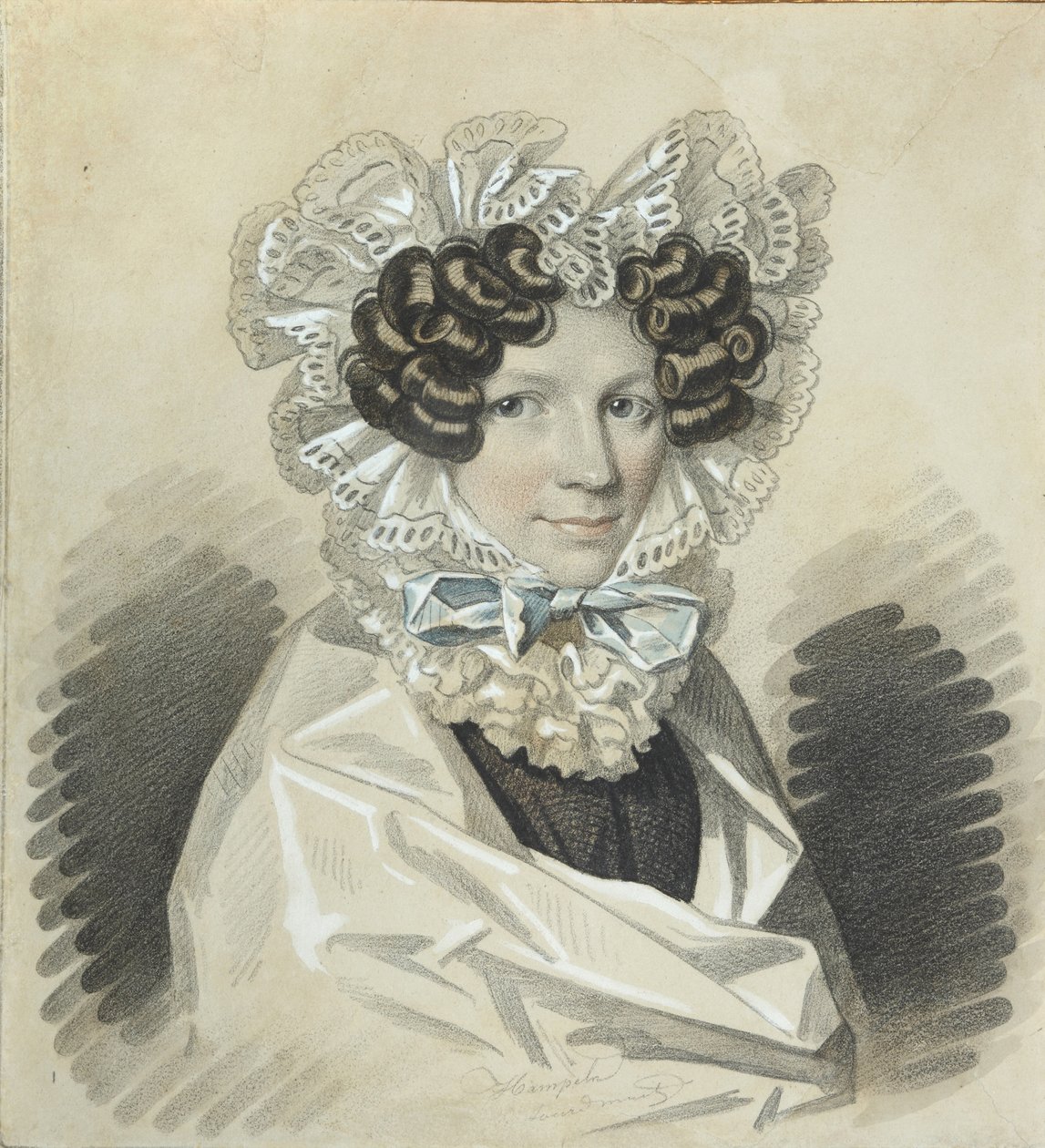 Sofia Kharitonovna Mudrovan muotokuva 1786-1833, 1820-luku. tekijältä Carl von Hampeln