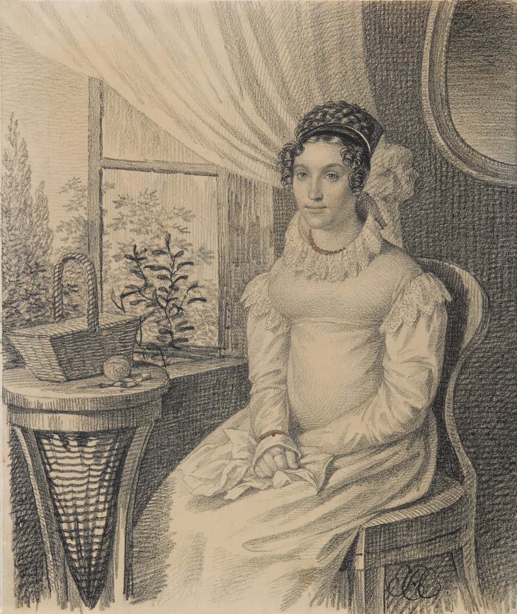 Varvara Alexandrovna Korsakovan muotokuva, Airlie 1820p. tekijältä Carl von Hampeln