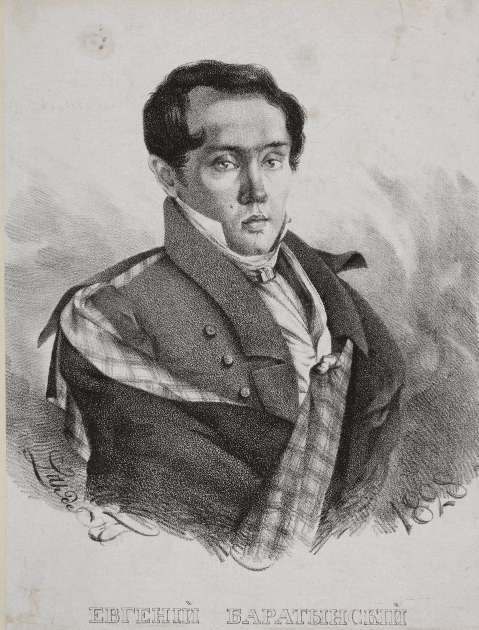 Runoilija Jevgeni Abramovitš Baratynskyn muotokuva 1800-1844, 1828. tekijältä Carl von Hampeln