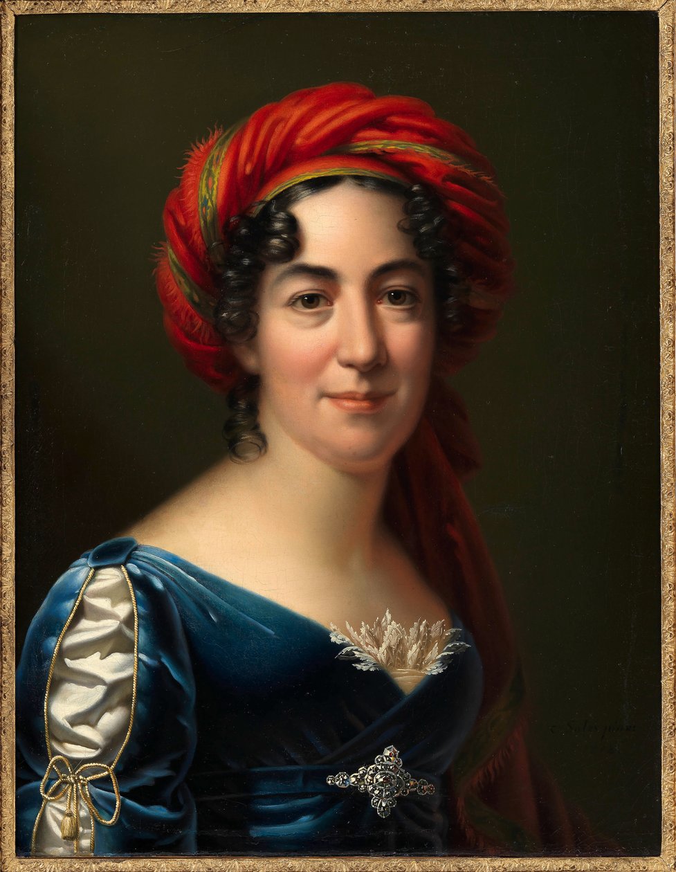 Kirjailija Caroline Pichlerin muotokuva 1769-1843, 1818. tekijältä Carl von Sales