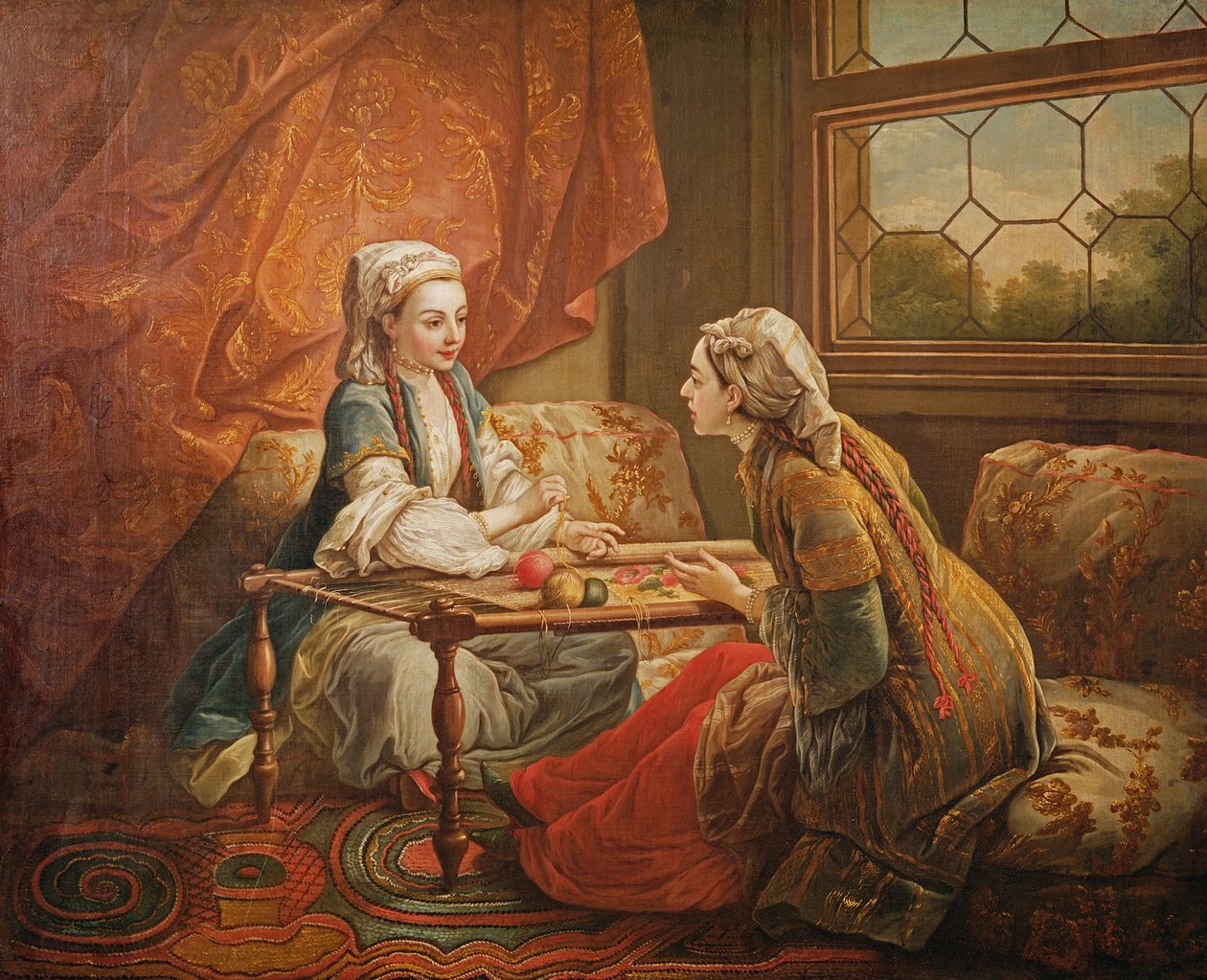 Madame de Pompadour ennustajan roolissa tekijältä Carle van Loo