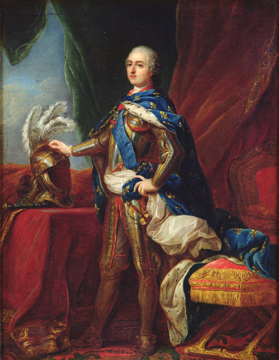 Ludvig XV:n muotokuva panssarissa tekijältä Carle van Loo