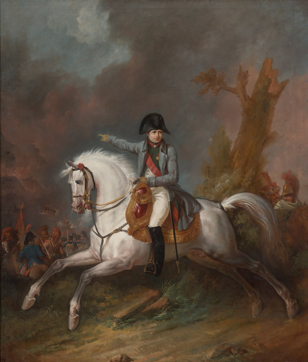 Ratsastuskuva keisari Napoleonista taistelun ulkopuolella tekijältä Carle Vernet