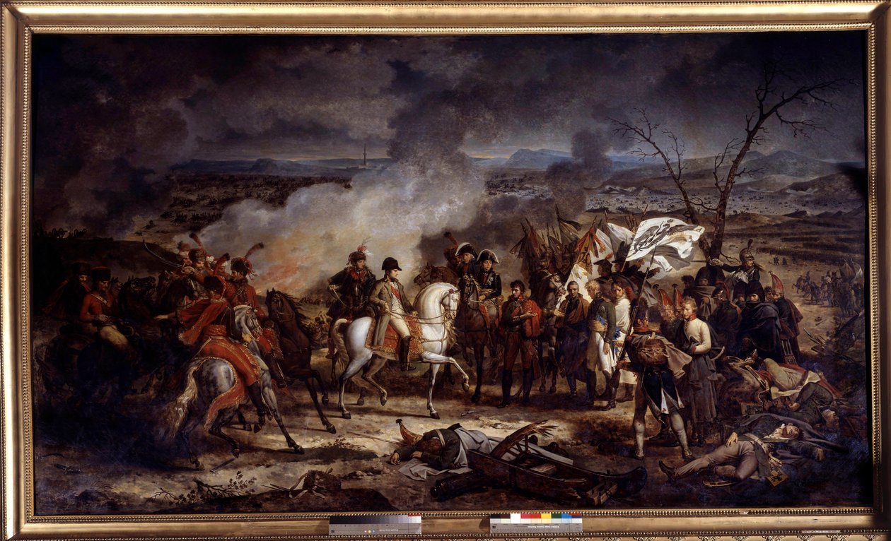 Napoleonin sota: "" Keisari Napoleon I (1769-1821) Austerlitzin taistelun aikana 12.2.1805. Antoine Vernet (1758-1836) maalaus 1805 Boissy Saint Leger. Chateau De Grosbois tekijältä Carle Vernet
