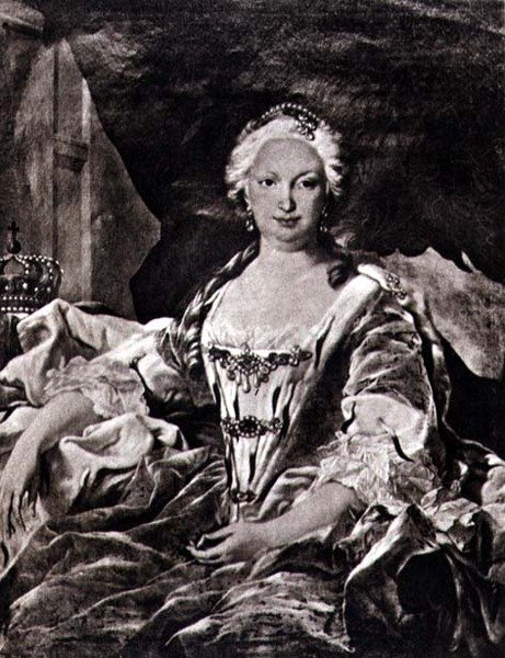 Isabella (Elizabeth) syntyi Farnese (1692-1766) (litografia) tekijältä Carle van (after) Loo