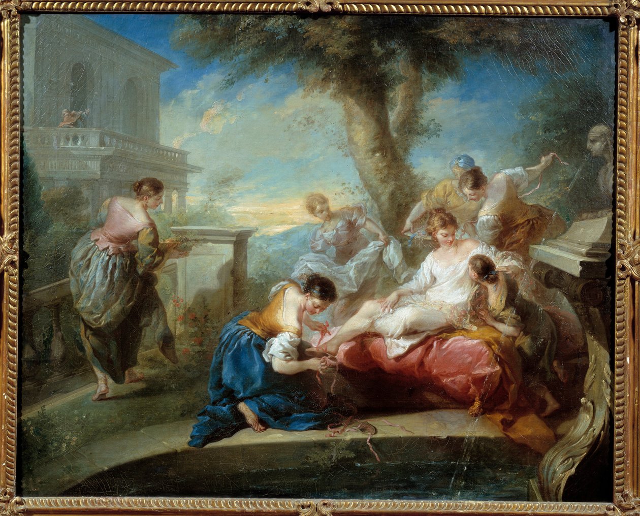 David ja Betsabee. Carle Van Loon (1705-1765) maalaus. Meaux.Musee Bossuet tekijältä Carle van Loo