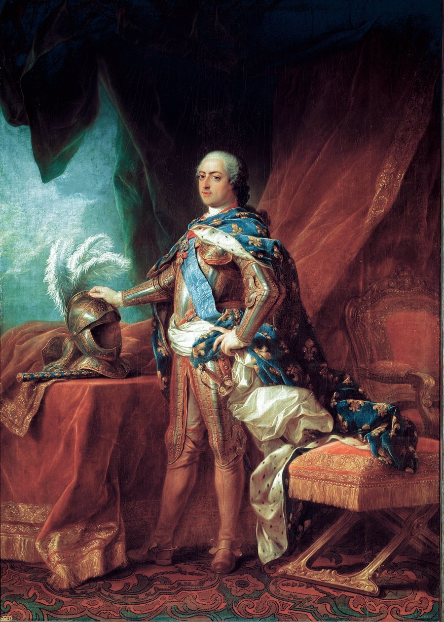 Kuningas Ludvig XV rakkaan, Ranskan kuninkaan muotokuva (öljy kankaalle tekijältä Carle van Loo