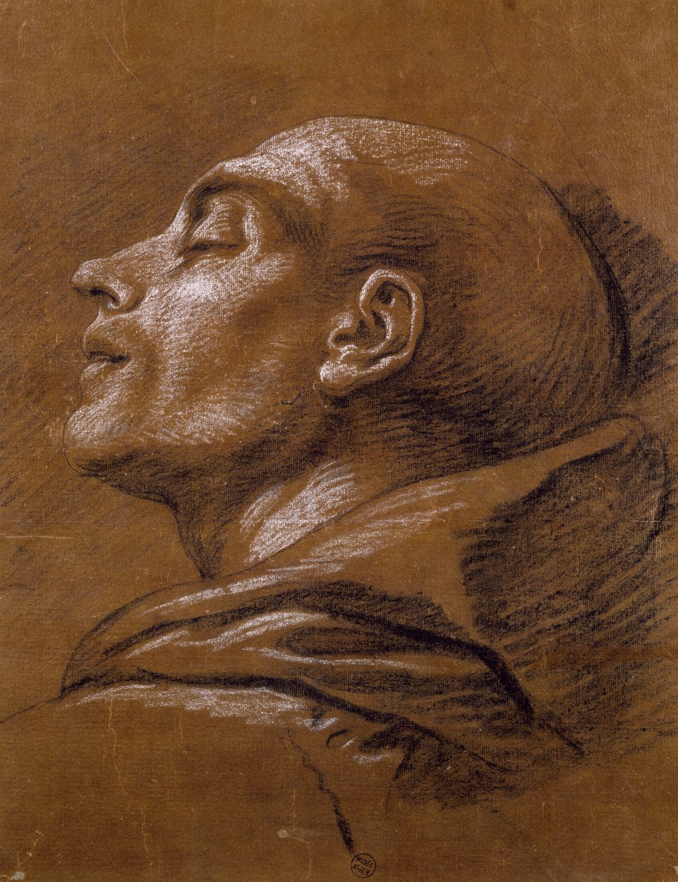 Carle van Loon (1705-1765) tutkimus, sangviinipiirustus tekijältä Carle van Loo