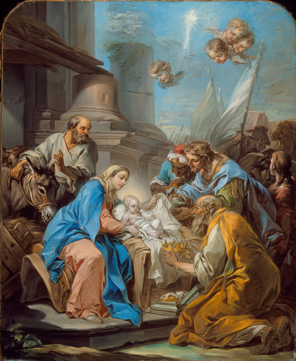 Maagisten palvominen, noin 1760. tekijältä Carle van Loo