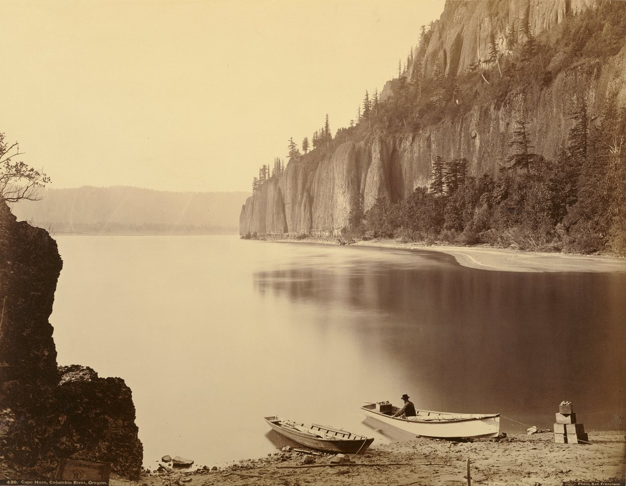 Cape Horn, Columbia -joki, Oregon tekijältä Carleton E. Watkins