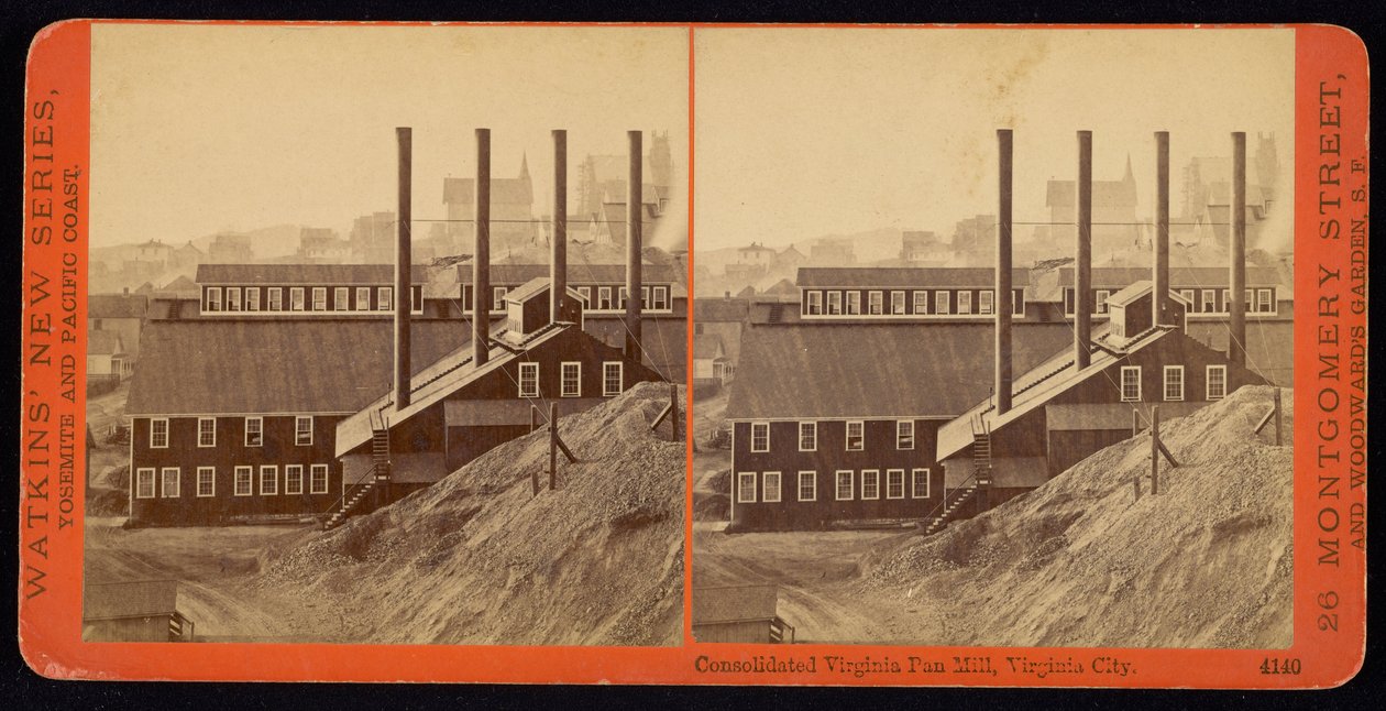 Konsolidoitu Virginia Pan Mill, Virginia City tekijältä Carleton E. Watkins