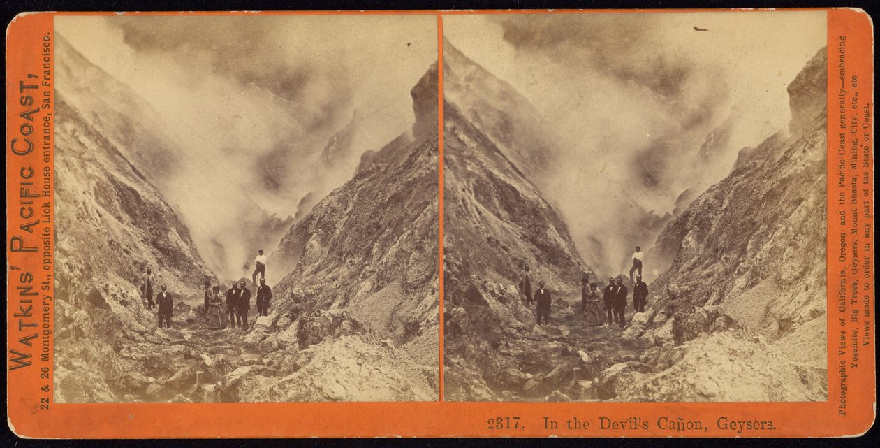 Devils Canonissa, Geyserit. tekijältä Carleton E. Watkins