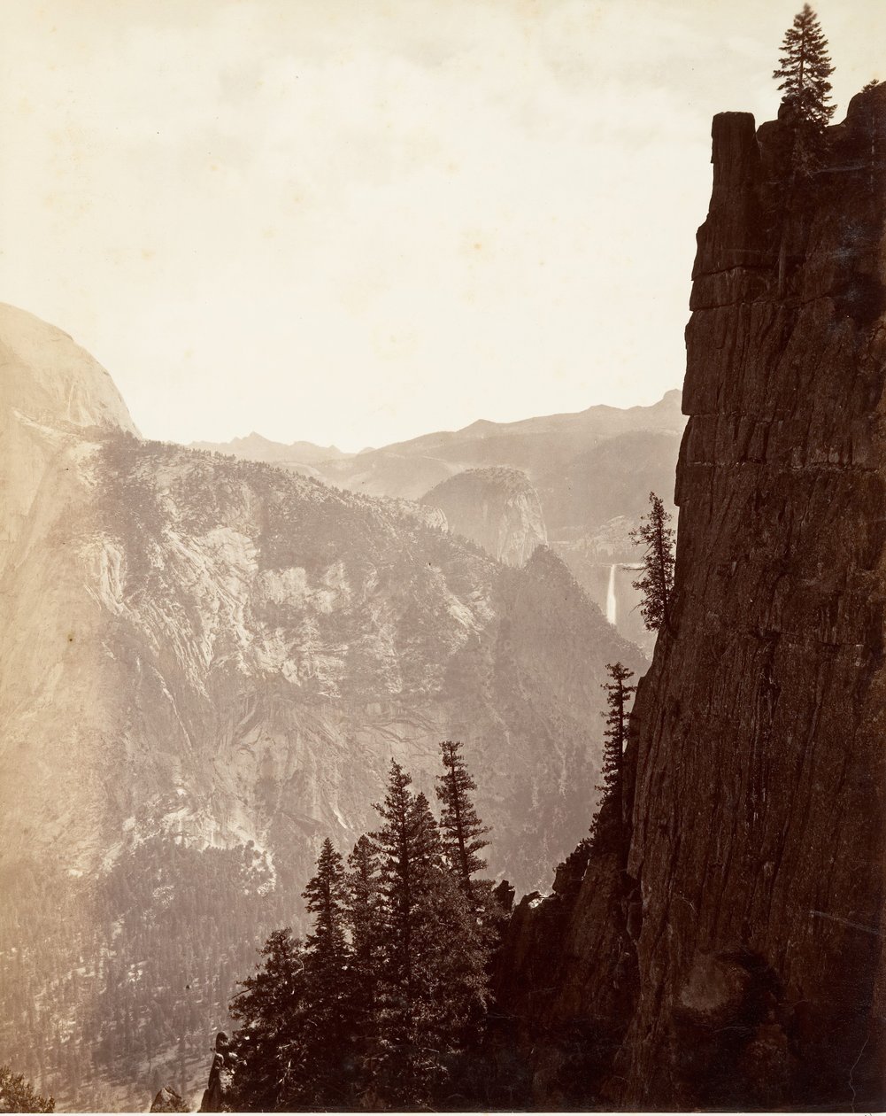 Yosemiten yleinen näkymä, n. 1872, painettu n. 1876. tekijältä Carleton E. Watkins.