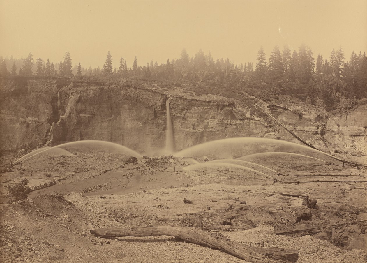 Malakoff Diggins, North Bloomfield, Nevada County tekijältä Carleton E. Watkins