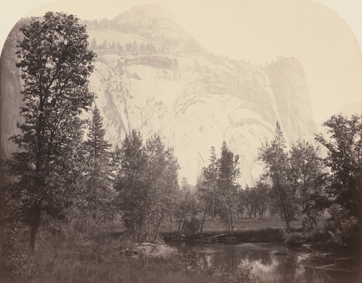Näkymä Royal Archesille, Yosemite tekijältä Carleton E. Watkins