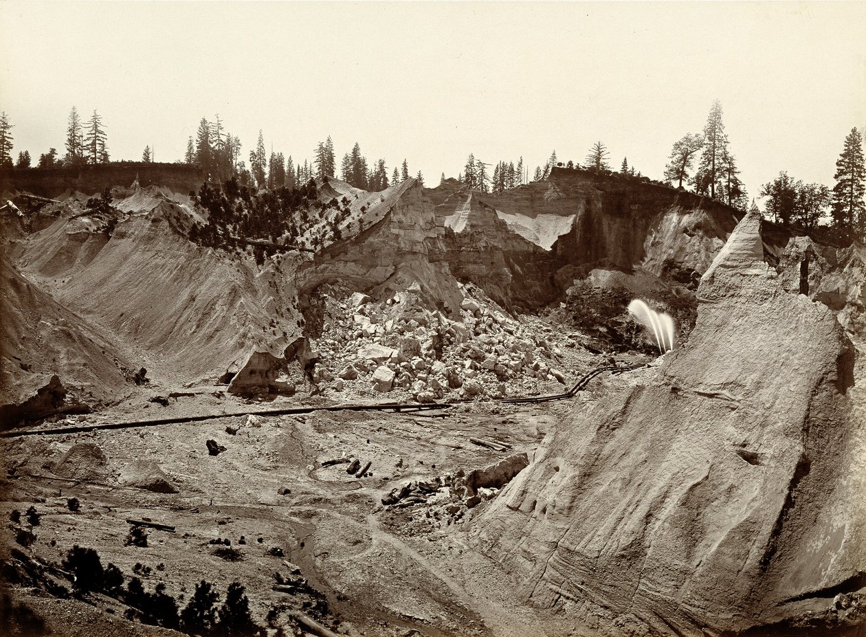 Union Diggings, Columbia Hill, Nevadan piirikunta tekijältä Carleton E. Watkins