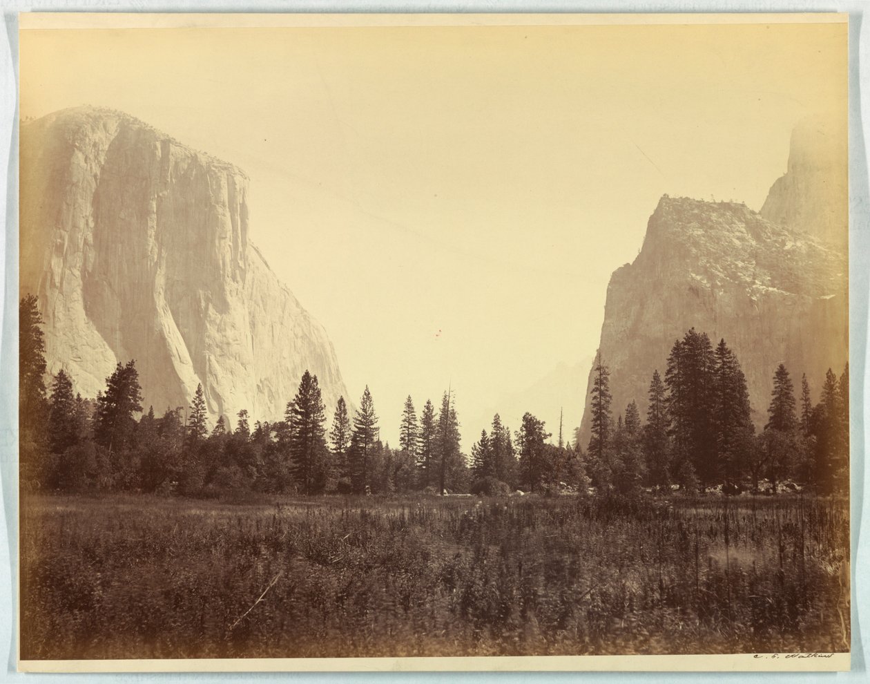Yosemite, Mariposa Trailin juurelta laaksoon ylös, no. 9 tekijältä Carleton E. Watkins