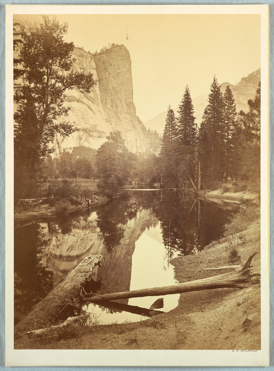 Washingtonin pylväs, Yosemite tekijältä Carleton E. Watkins