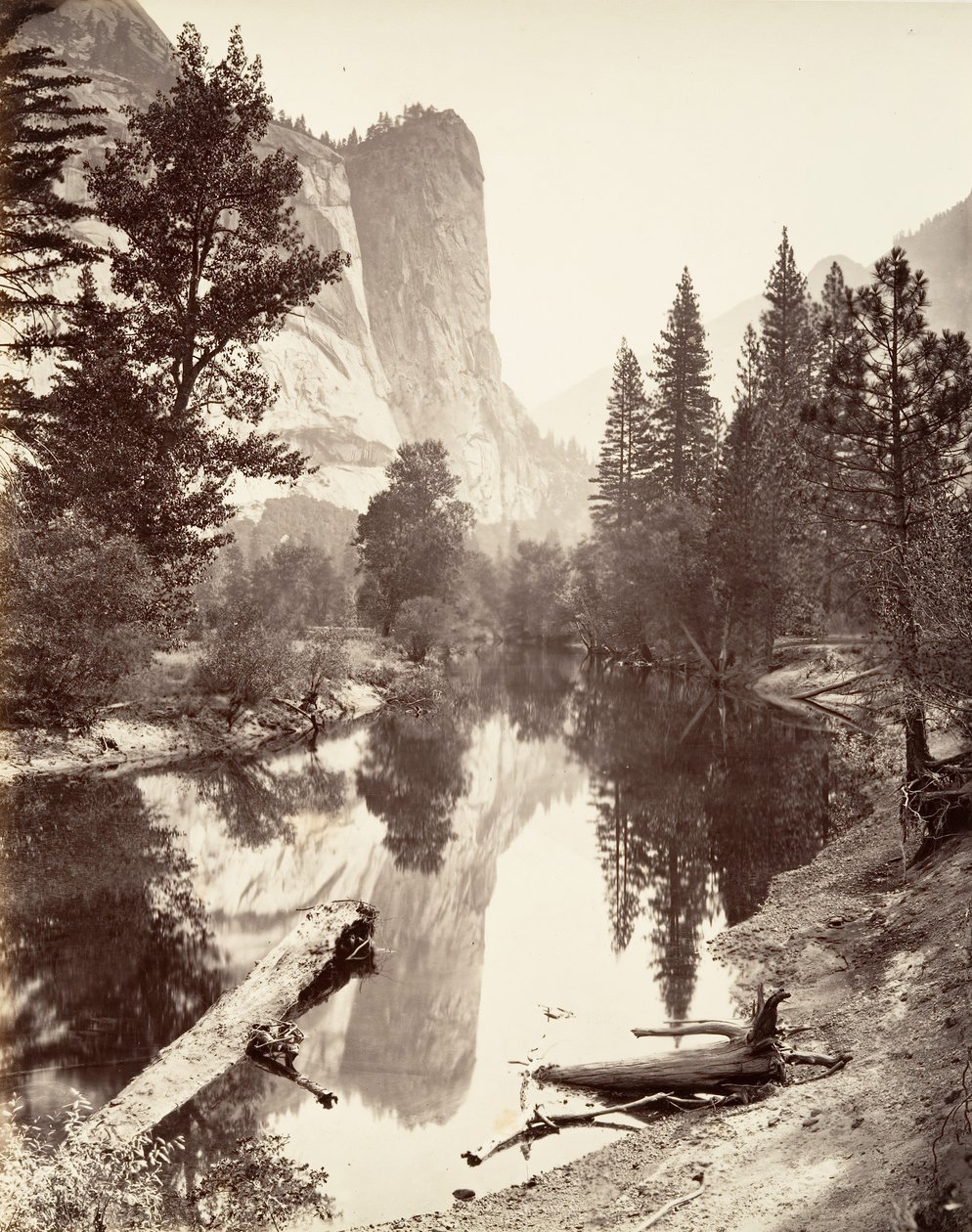 Washington Tower, Yosemite, n. 1872, painettu n. 1876. tekijältä Carleton E. Watkins.